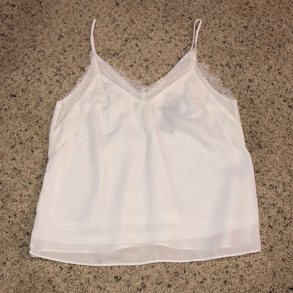White lace cami top